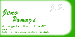 jeno pomazi business card